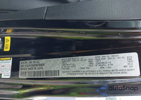 2021 Jeep Wrangler Unlimited Unlimited Rubicon 4X4 из США, поврежденный, VIN 1C4JJXR65MW765628